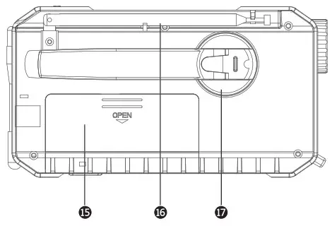CRUSADER ONE 72H 033 NOAA 72 HRS Flashlight Analog Radio - OVERVIEW OF CONTROLS AND BUTTONS 2