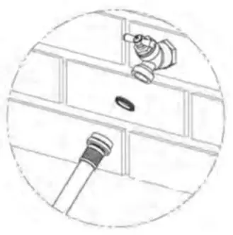 Giraffe tools Metal Hose Cabinet Owner’s Manual - Connect the lead hose with a faucet