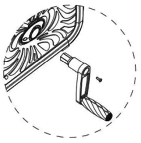 Giraffe tools Metal Hose Cabinet Owner’s Manual - Install the crank handle