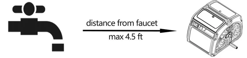 Giraffe tools Metal Hose Cabinet Owner’s Manual - distance form faucet