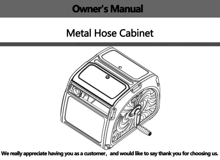 Giraffe tools Metal Hose Cabinet Owner’s Manual