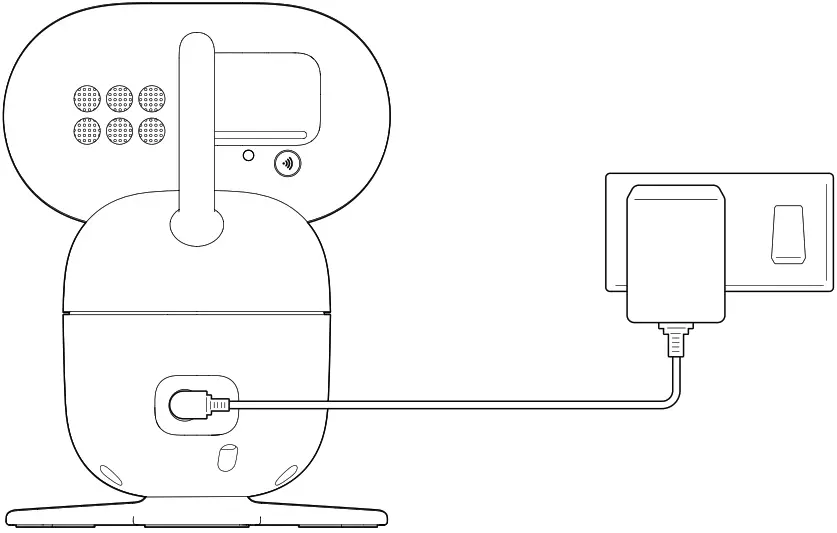 Motorola PIP1510 CONNECT Wi Fi Motorized Video Baby Monitor - Connecting the baby