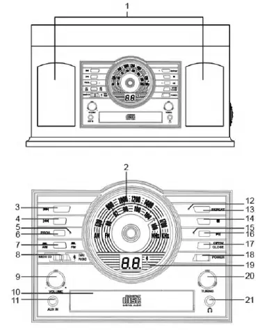 CROSLEY CR7011B-GY Burton Entertainment Center fig 1
