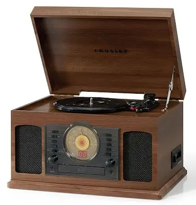 CROSLEY CR7011B-GY Burton Entertainment Center