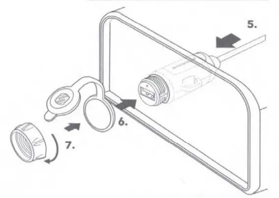SCOSCHE PSQ3 SP Powersports Quick Charge Port - Figure 3
