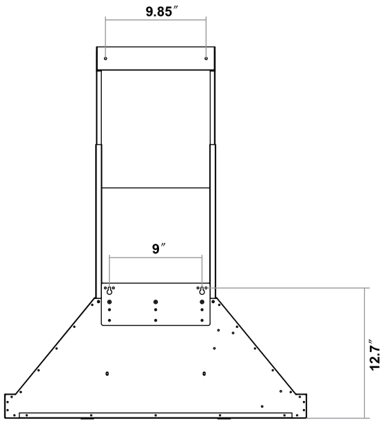 TYLZA KMC03 30 Inch Wall Mount Range Hood - FIG 2