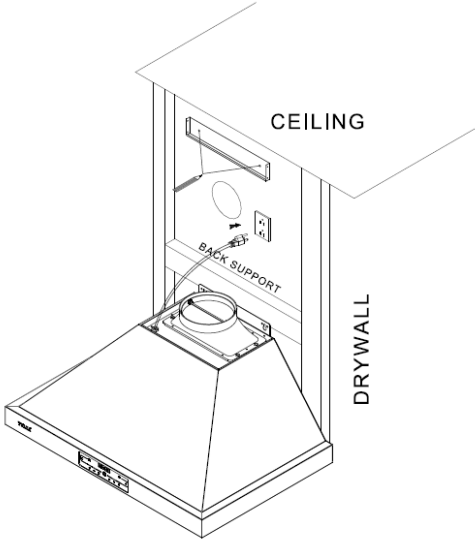 TYLZA KMC03 30 Inch Wall Mount Range Hood - FIG 7