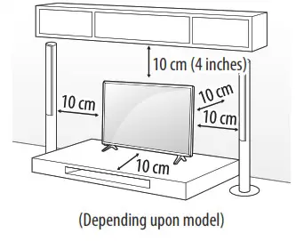 LG LED TV - Mounting on the Table