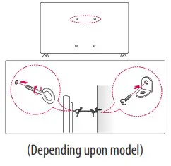 LG LED TV - Securing TV to the Wall