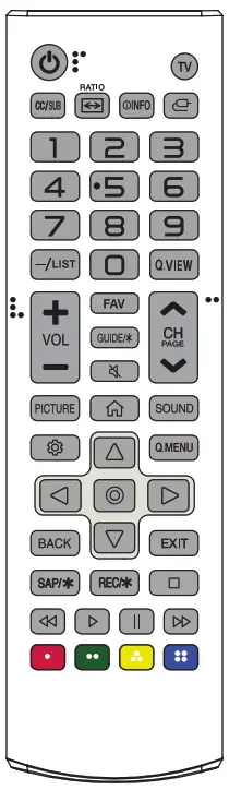 LG LED TV - control sensor 