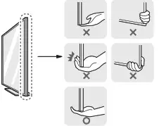 LG LED TV - speaker grille area