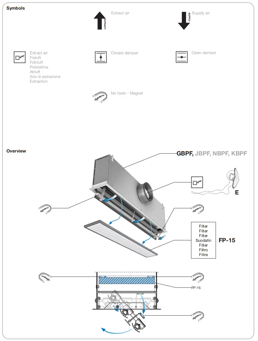 Lindab LTDF Slot Diffuser with filter - fig 10