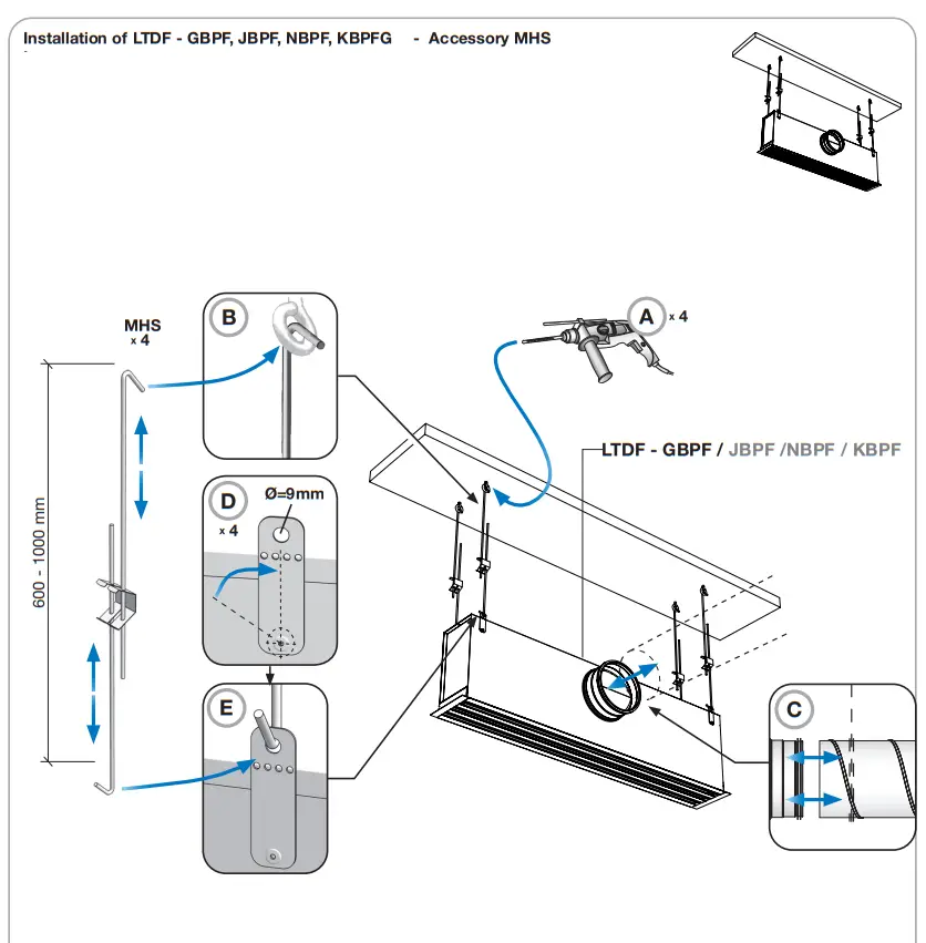 Lindab LTDF Slot Diffuser with filter - fig 7