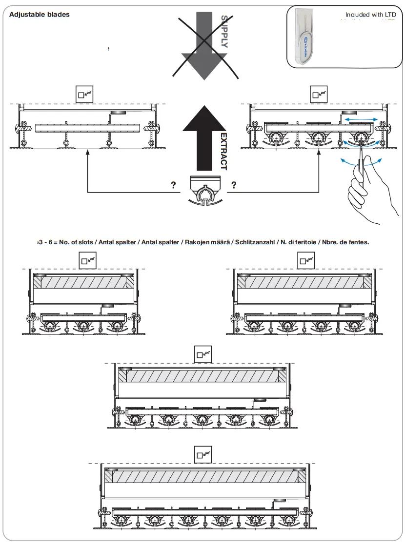 Lindab LTDF Slot Diffuser with filter - fig 8