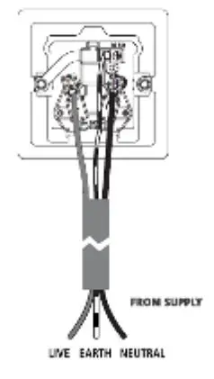 Knightsbridge CU9903 Curved Edge 13A 1 Gang Switched Socket - 5A UNSWITCHED ROUND PIN SOCKET