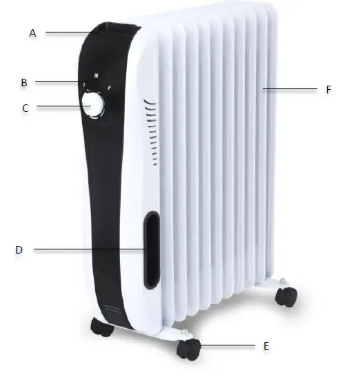 Goldair GOC2 series Fin Oil Column Heater fig (3)