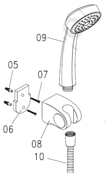 BORMANN Elite BTW5021 Bath Mixer - Assembling Parts