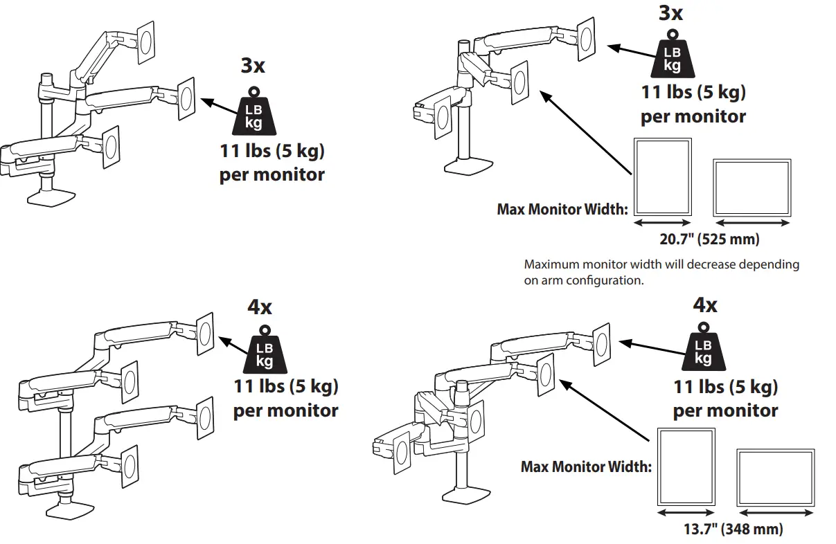 ergotron 45 248-026 LX Dual Stacking Arm - fig 19