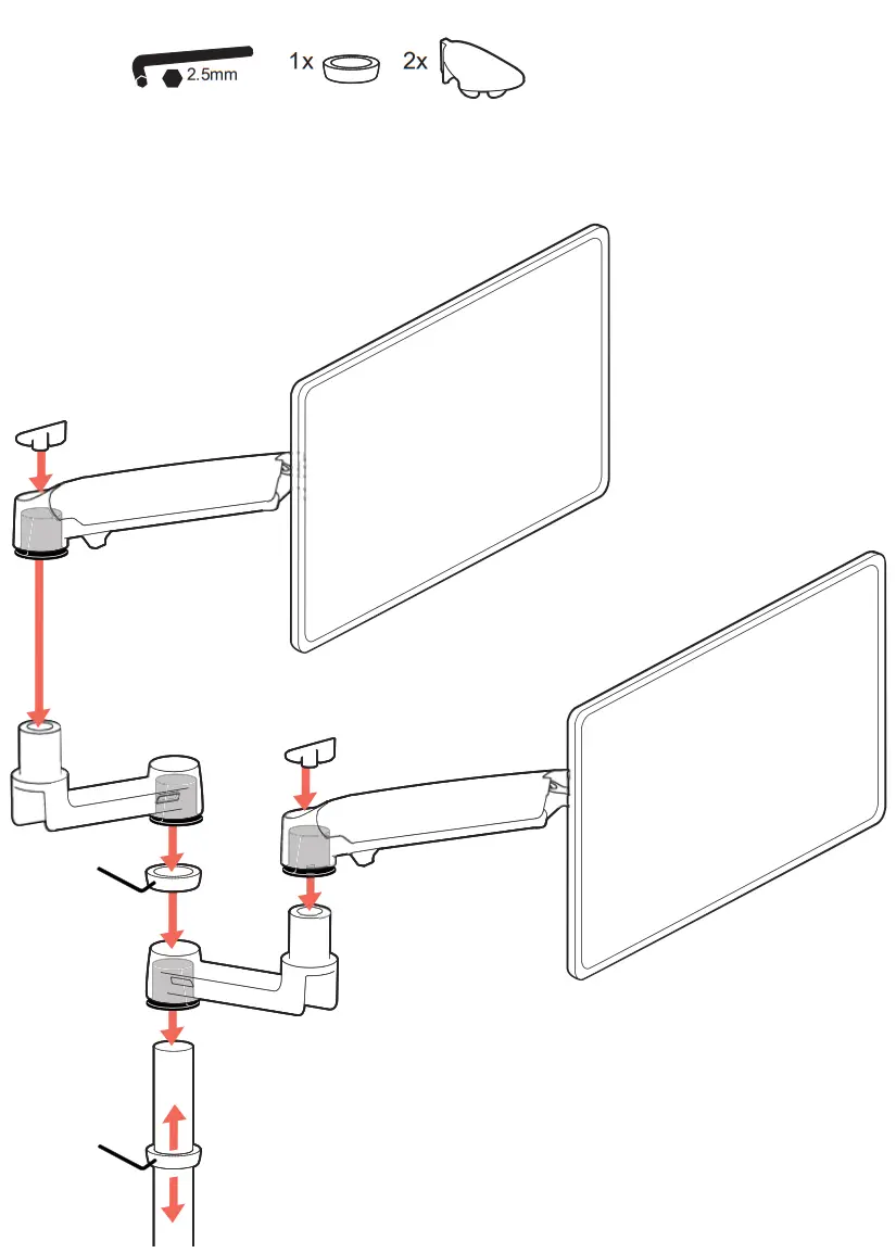 ergotron 45 248-026 LX Dual Stacking Arm - fig 4