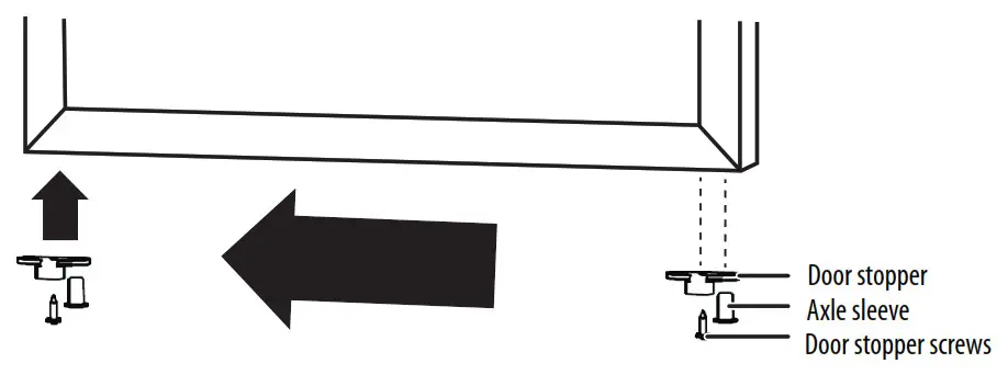 Phillips screwdriver to remove the door stopper screws