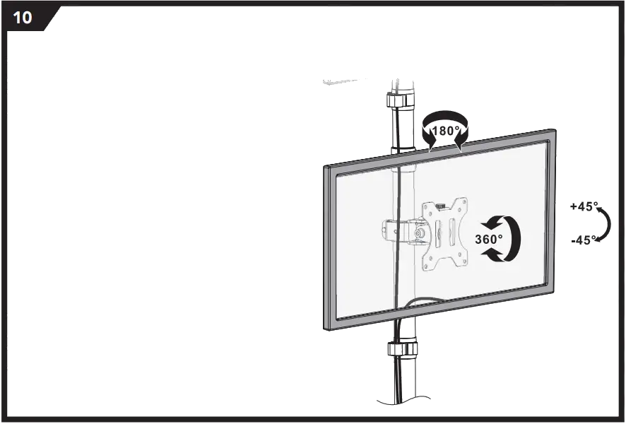 VonHaus 3000112 Double Vertical Monitor Stand D10