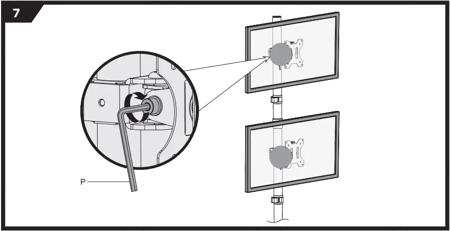 VonHaus 3000112 Double Vertical Monitor Stand D7