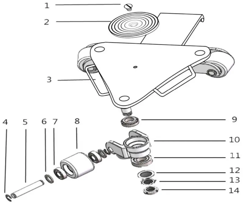 Lifting365 VRS2 Machinery Moving Skates - Figure 3