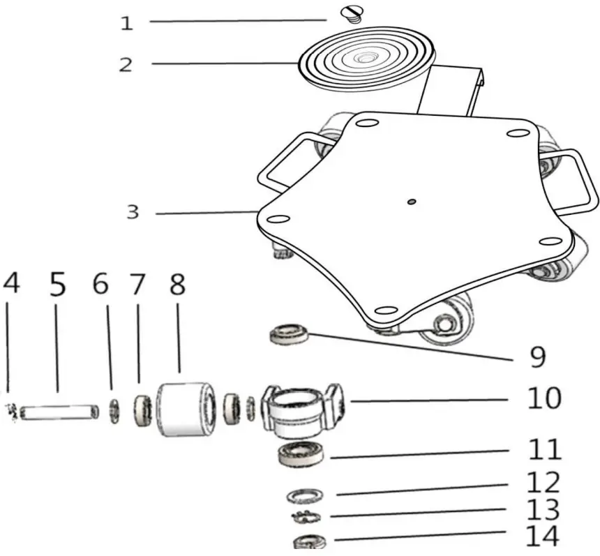 Lifting365 VRS2 Machinery Moving Skates - Figure 4