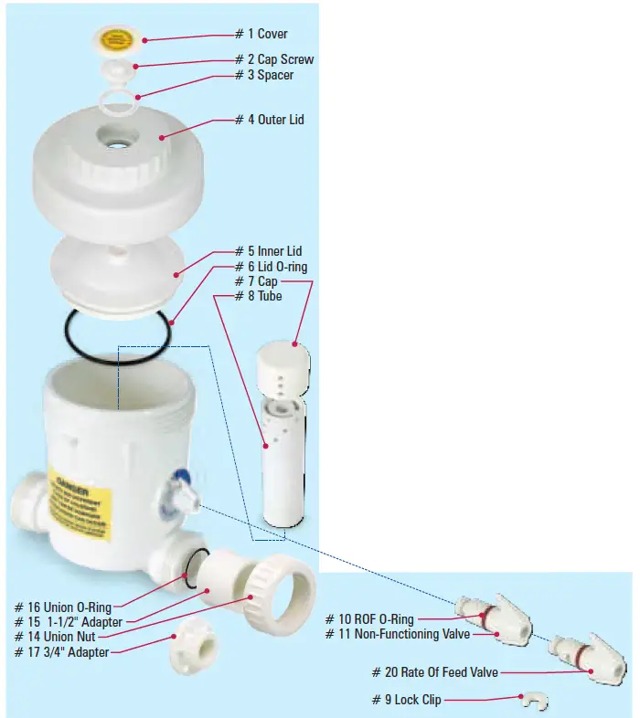 NELSEN 400 Non-Electric Dry Chlorine Pellet Feeder-5
