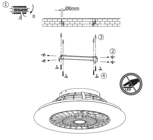 LeuchtenDirekt 14446 21 PATRICK Ceiling Fan LED Light-fig1