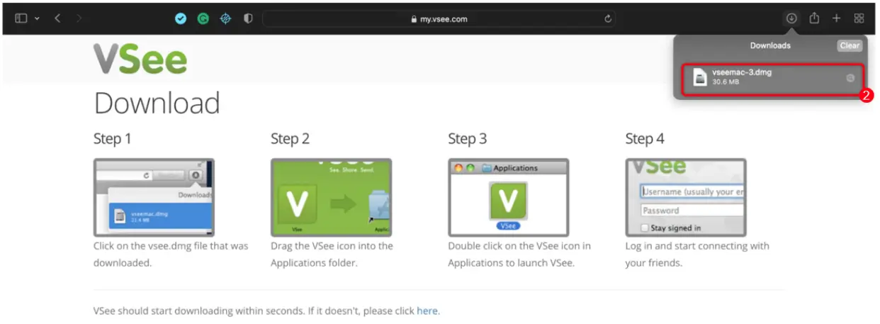 VSee Messenger Application - fig 1