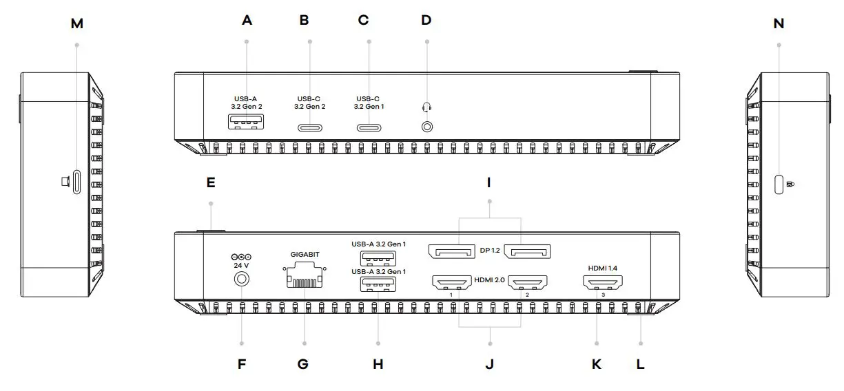 ProXtend USB-C Triple 4K Docking Station User Manual - Product Overview