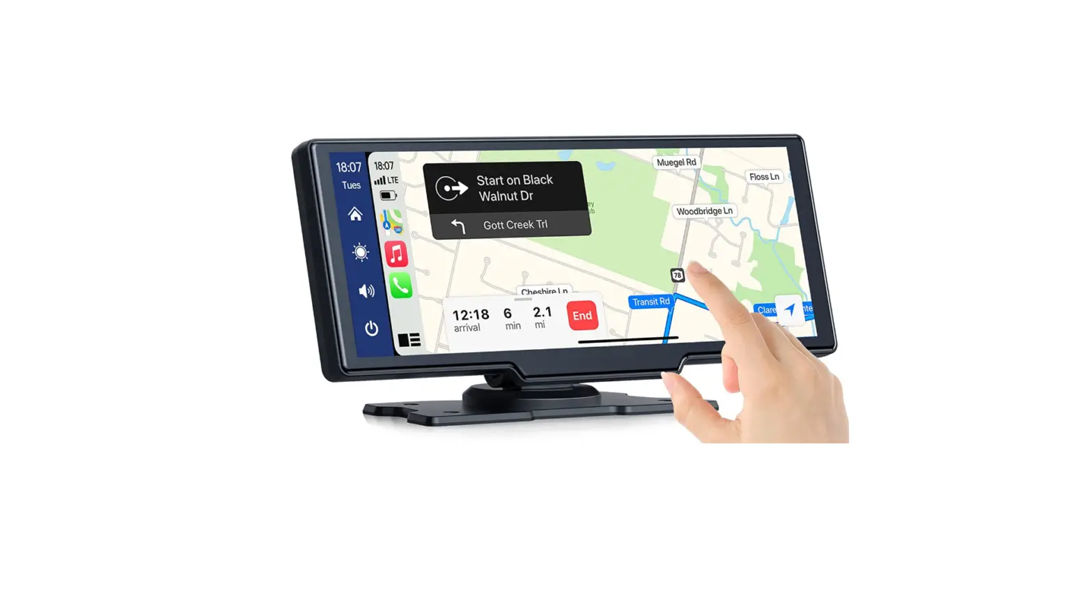 Lamtto Rc06 Portable Wireless Apple Car Play Car Stereo User Guide