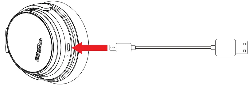 NC35 Noise Cancelling Wireless Bluetooth Headphones Charging