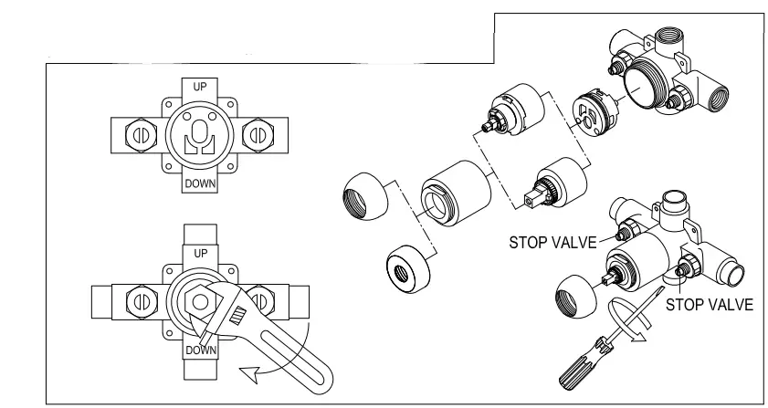 Kingston KB4653DL Pressure Balancing Valve Tub and Shower Unit-fig3