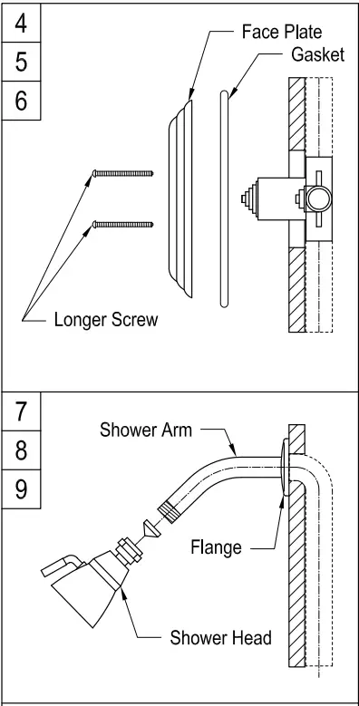 Kingston KB4653DL Pressure Balancing Valve Tub and Shower Unit-fig5