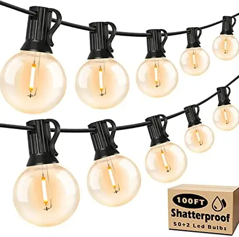 SHARPER IMAGE BS6-G40-CC 6ct Led G40 Globe String Lights Color Changing