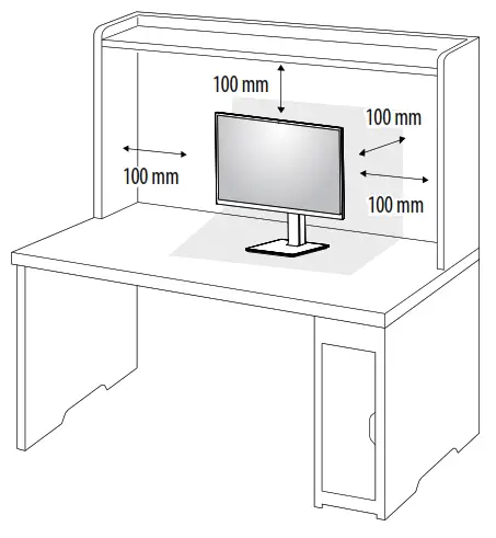 LG 24CK550Z Cloud Monitor Owner's - Installing on a table