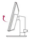 LG 24CK550Z Cloud Monitor Owner's - adjust the angle of the monitor