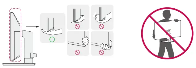 LG 24CK550Z Cloud Monitor Owner's - moving and Lifting the monitor