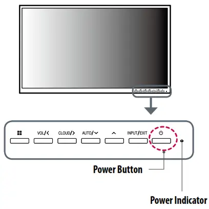 LG 24CK550Z Cloud Monitor Owner's - product and button Description