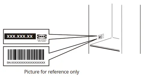 IKEA MEDGÅNG Fridge - Picture for reference only