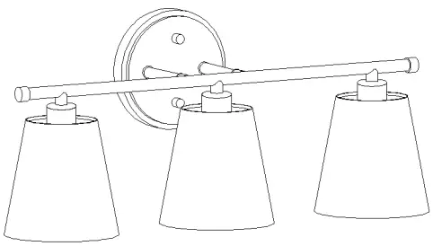 Uolfin 5069685 3-Light Matte Gold Contemporary Vanity Light-FIG1