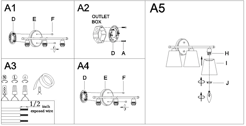 Uolfin 5069685 3-Light Matte Gold Contemporary Vanity Light-FIG4