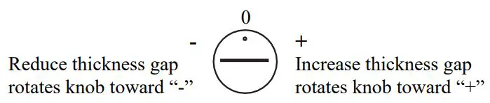 AccuBANKER AB4200 Commercial Bill Counter Basic or MGUV User Guide - Thickness Knob Adjustment