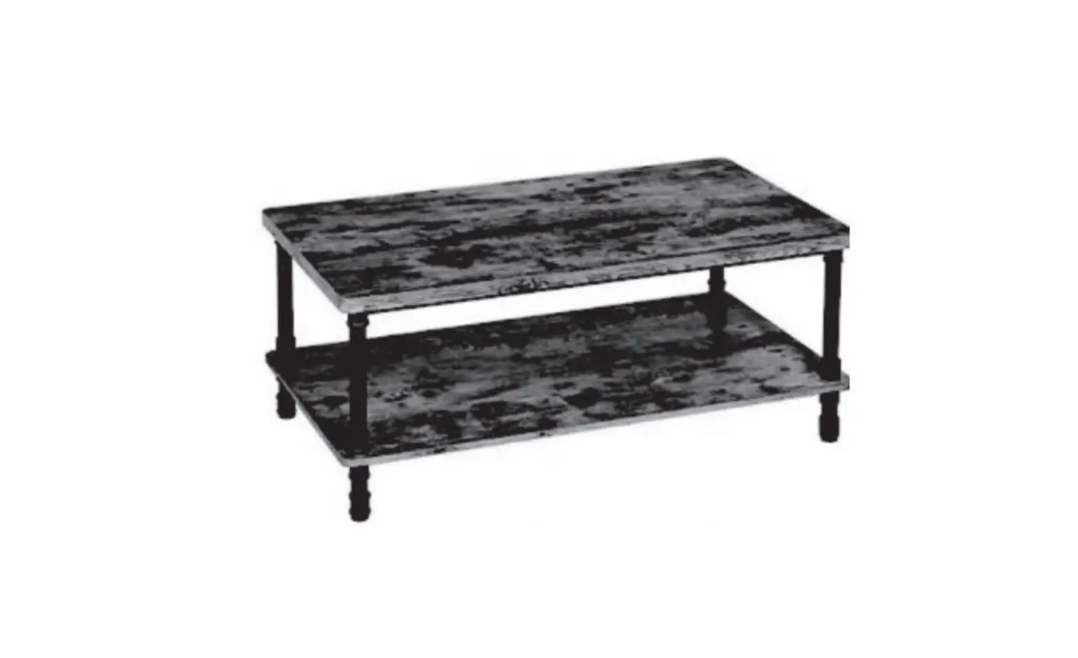 Angeles Home Sa65-9hw713 Rustic Brown Rectangle Wood Coffee Table Instruction Manual