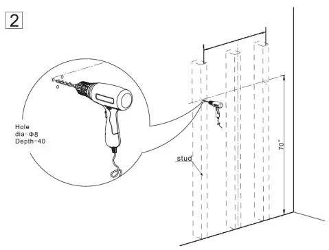 better bathrooms 900mm Blue Wall Hung Vanity Unit with Basin - Figure 2
