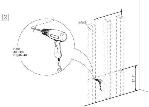 better bathrooms 900mm Blue Wall Hung Vanity Unit with Basin - Figure 7