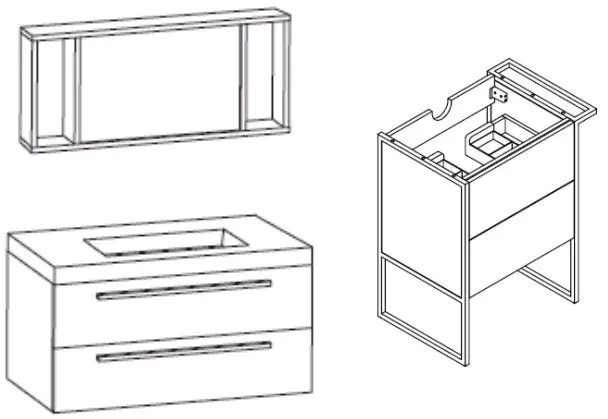 better bathrooms 900mm Blue Wall Hung Vanity Unit with Basin