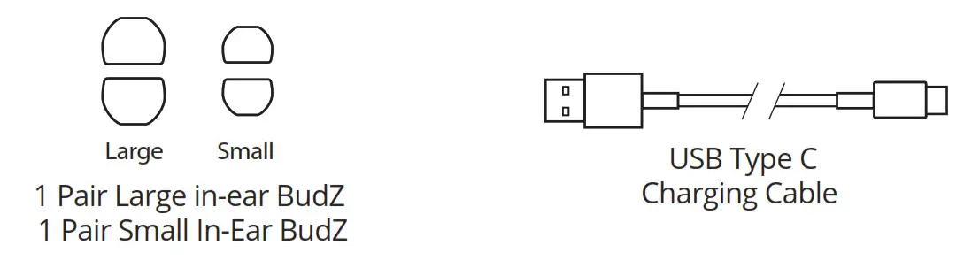 OontZ True Wireless BudZ Bluetooth Earbuds - In the Package 1